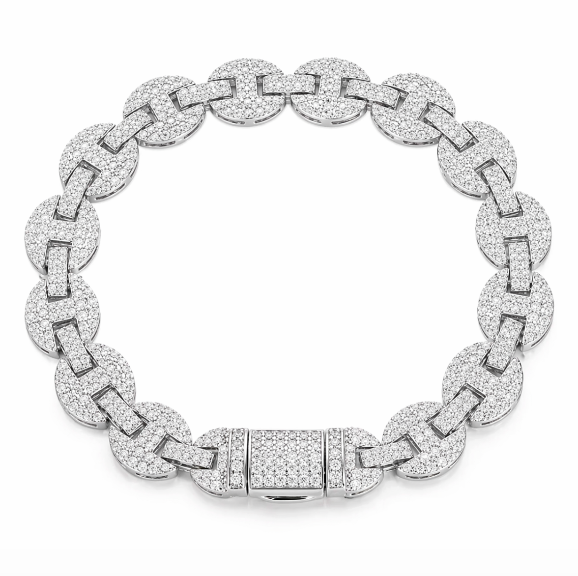 S925 Moissanite Pig Nose bracelet 18K Gold