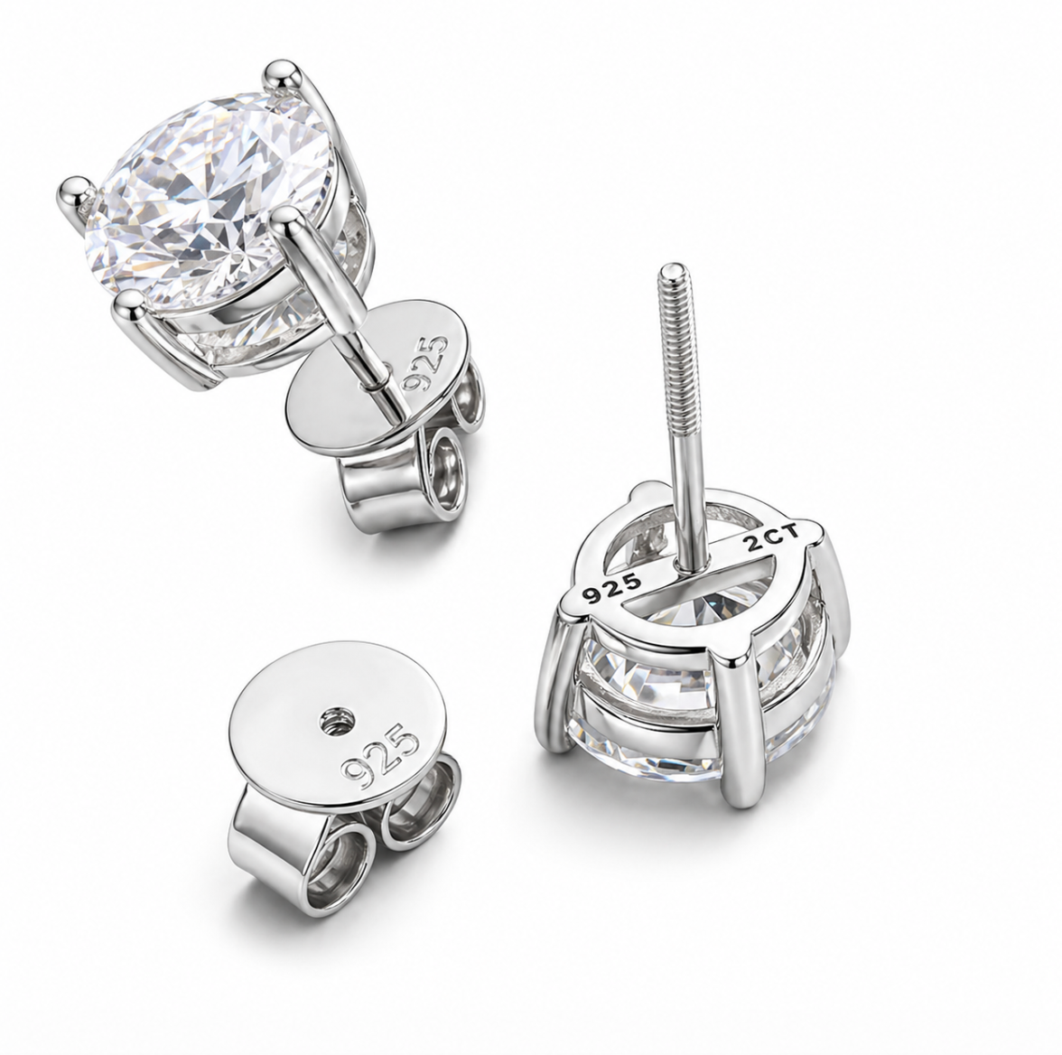 VVS Moissanite Stud Earrings (ALL SIZES)
