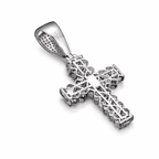 Moissanite Cross Pendant 18K Gold