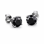 Black VVS Moissanite Stud Earrings