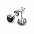 Black VVS Moissanite Stud Earrings