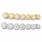 Halo Moissanite Stud Earrings