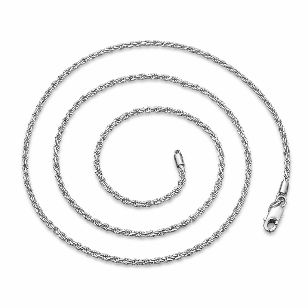 2.5MM Rope Chain Silver