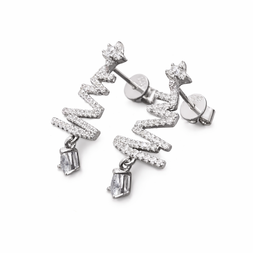 Christmas Tree Moissanite Stud Earrings