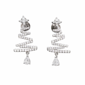 Christmas Tree Moissanite Stud Earrings