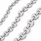 S925 Moissanite Pig Nose bracelet 18K Gold