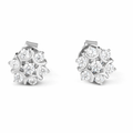 Moissanite Snow Flower Stud Earrings