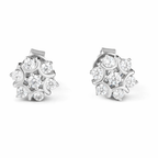 Moissanite Snow Flower Stud Earrings