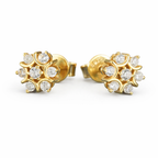 Moissanite Snow Flower Stud Earrings