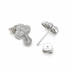 Medium Cross Moissanite Earrings 14K Gold