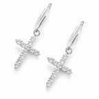 VVS Cross Hoop Pendant Earrings