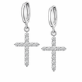 VVS Cross Hoop Pendant Earrings