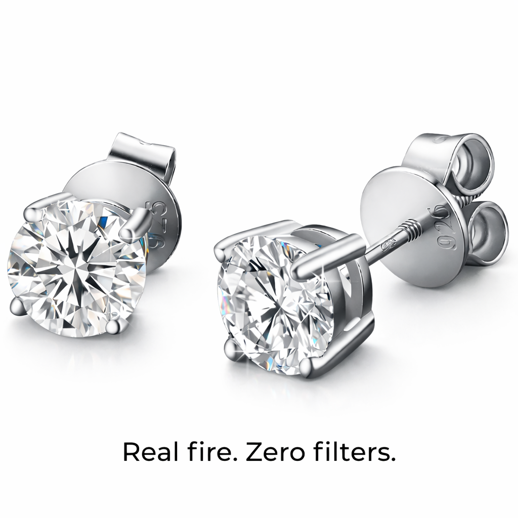 VVS Moissanite Stud Earrings (ALL SIZES)