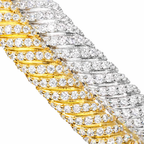 8MM Moissanite Twist Bracelet 14K Gold