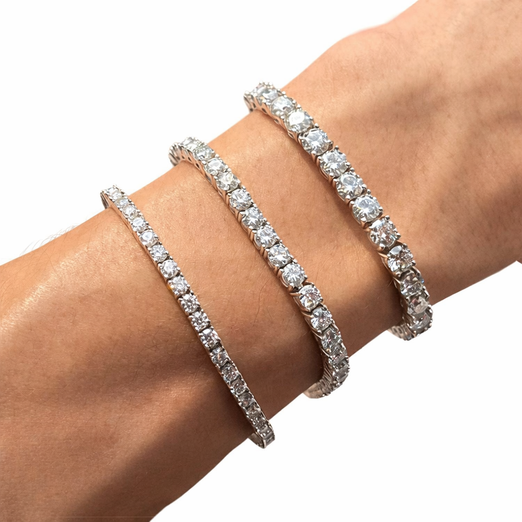 Moissanite Tennis Bracelet 18K Gold (ALL SIZES)