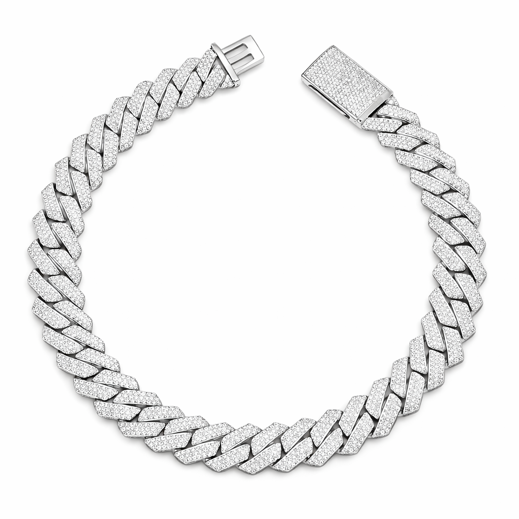 Moissanite Cuban Link Chain 14K Gold (ALL SIZES)