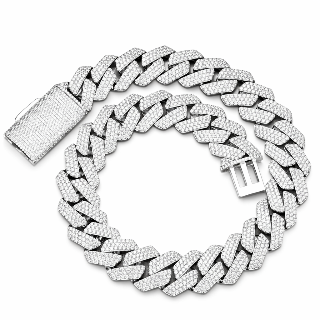 Moissanite Cuban Link Chain 14K Gold (ALL SIZES)