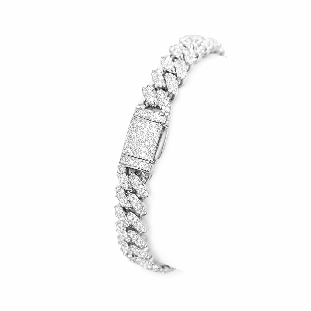 Moissanite Cuban Link Bracelet 14K Gold (ALL SIZES)