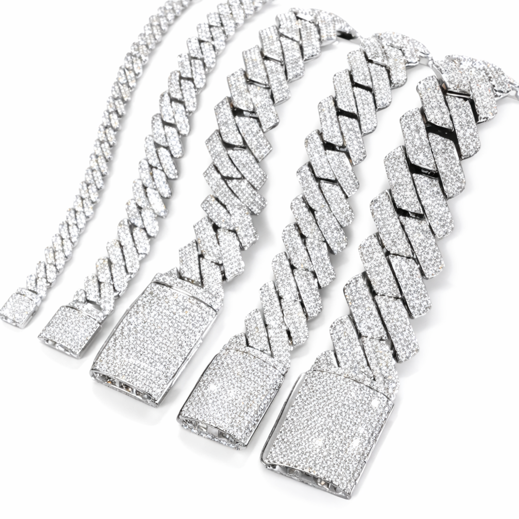 Moissanite Cuban Link Bracelet 14K Gold (ALL SIZES)