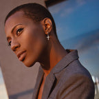 VVS Cross Hoop Pendant Earrings