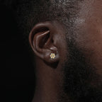 Moissanite Snow Flower Stud Earrings