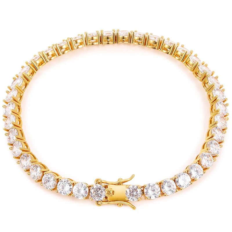 Moissanite Tennis Bracelet 18K Gold (ALL SIZES)