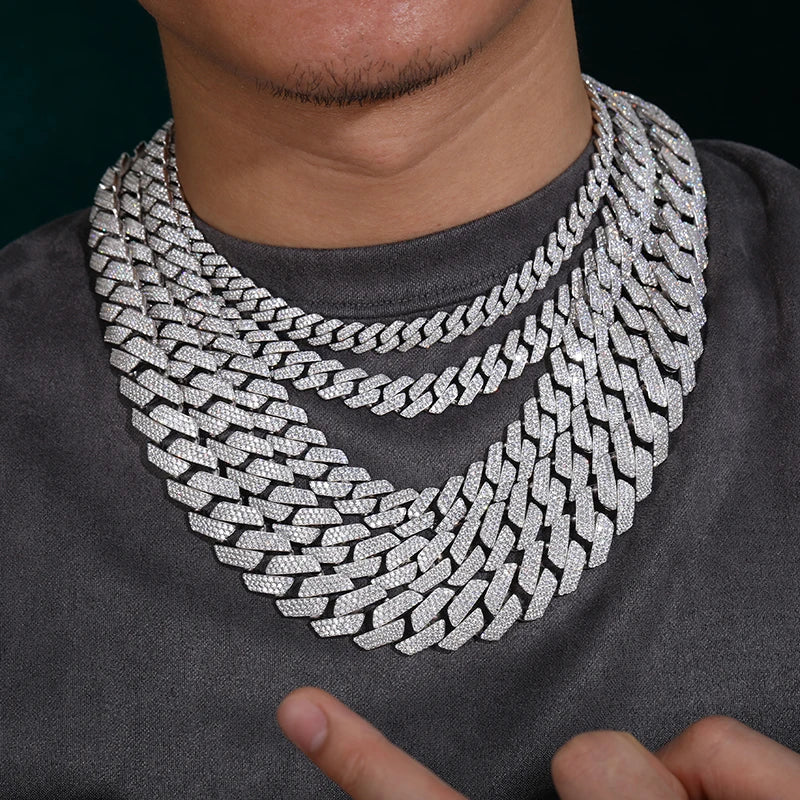 Moissanite Cuban Link Chain 14K Gold (ALL SIZES)