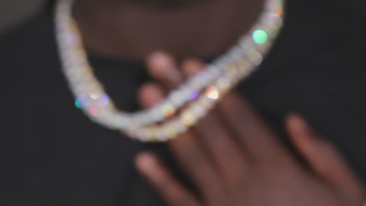 8MM STAR Moissanite Tennis Chain 14K Gold