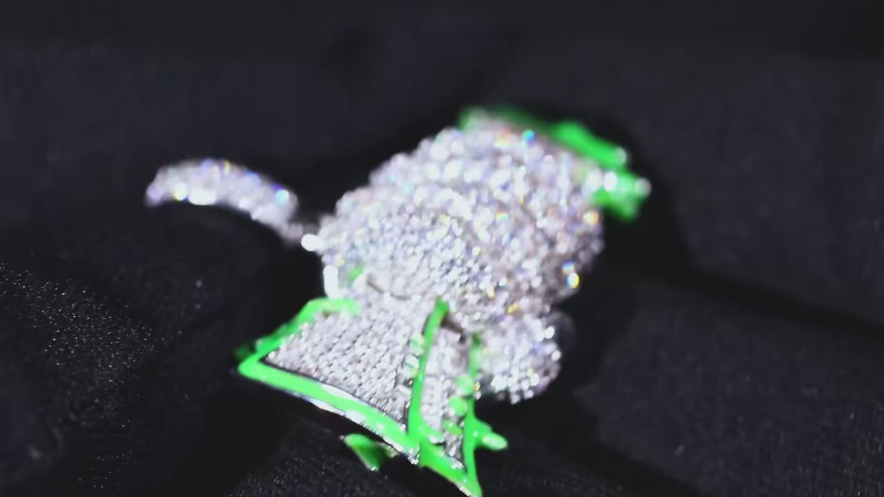 Glowing Fist Dollar Money Bag Pendant