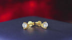 Moissanite Snake Stud Earrings 14K Gold