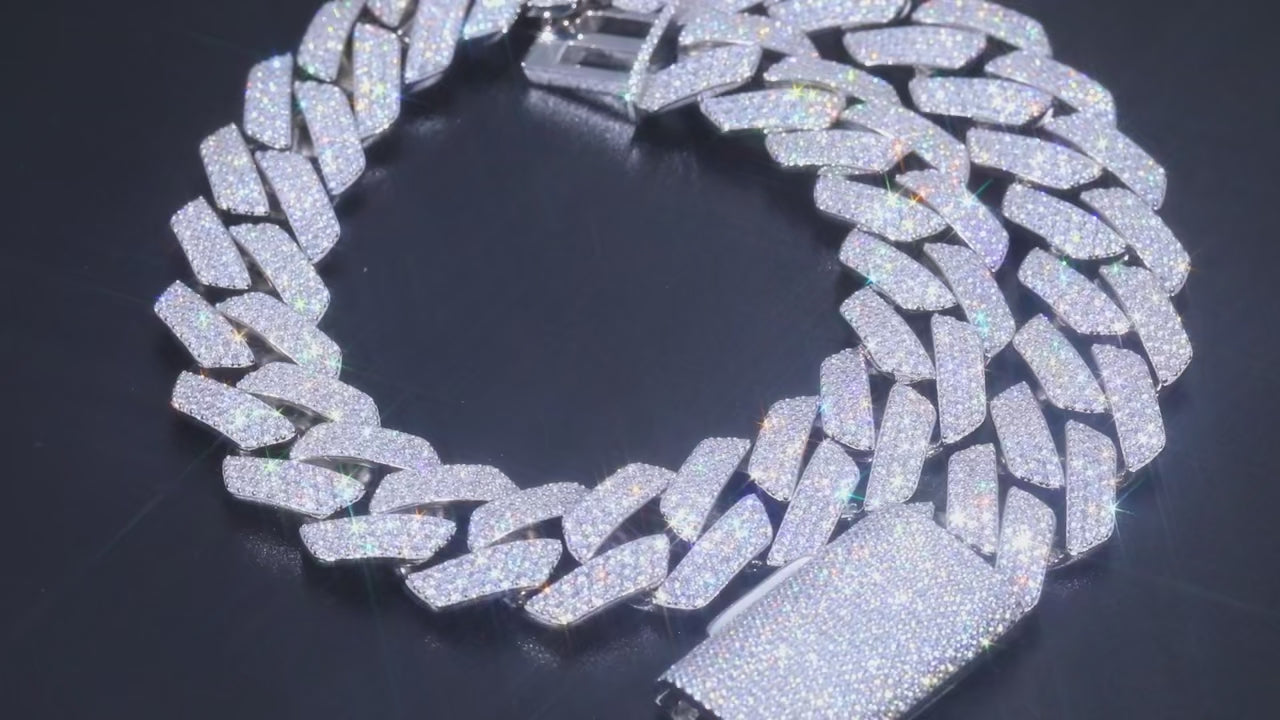 Moissanite Cuban Link Chain 14K Gold (ALL SIZES)