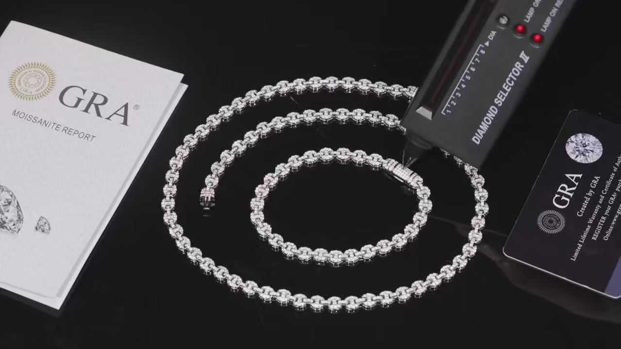 S925 Moissanite Pig Nose bracelet 18K Gold